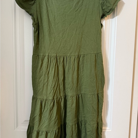 Time and Tru Green Flutter Sleeve Tiered Sundress - Picture 5 of 5